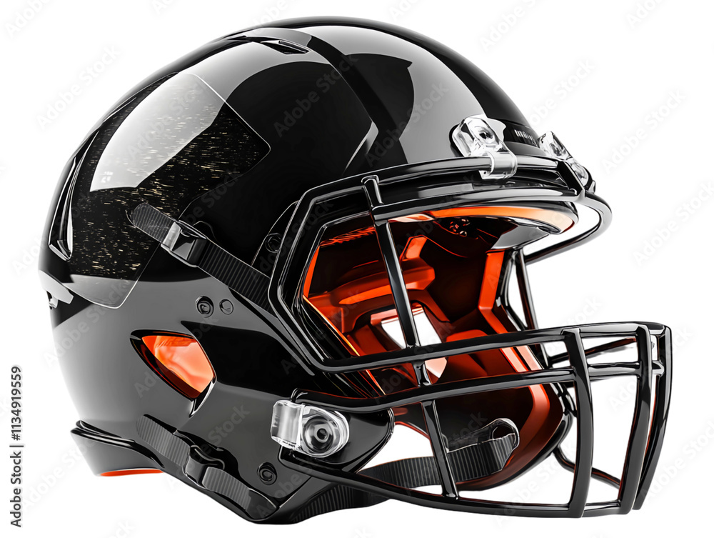American football helmet isolated on white background. Suitable for marketing or business purposes. PNG file
