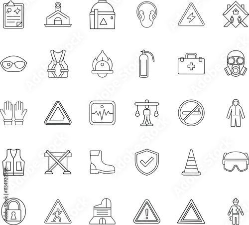 Safety Icons Construction, Electrical, Industrial, Workplace, Hazard Warnings
