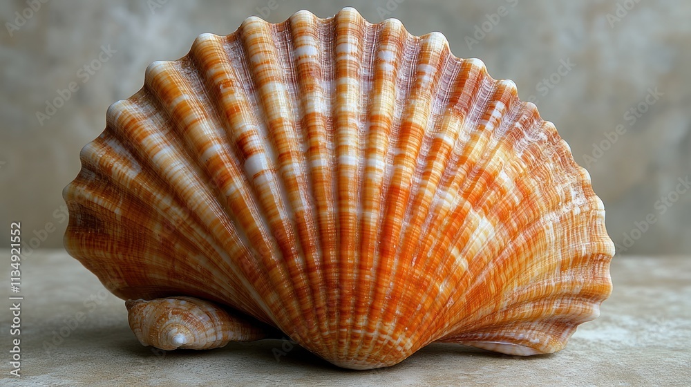 Obraz premium Stunning Seashell: A Close-Up of Nature's Art
