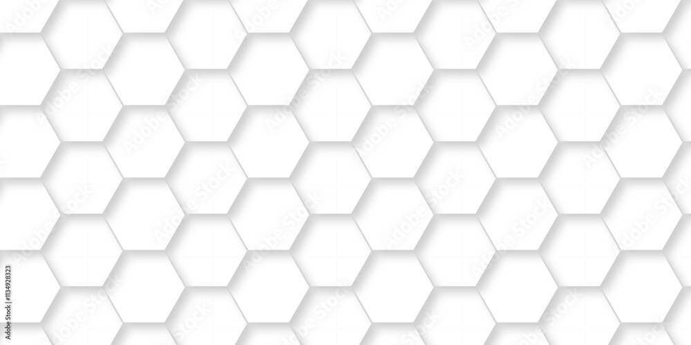 Realistic geometric pattern White Hexagonal texture. Luxury White Pattern. 3D Futuristic abstract honeycomb mosaic white background. geometric mesh cell texture. modern futuristic wallpaper. Realistic geometric pattern White Hexagonal texture. Luxury White Pattern. 3D Futuristic abstract honeycomb mosaic white background. geometric mesh cell texture. modern futuristic wallpaper.