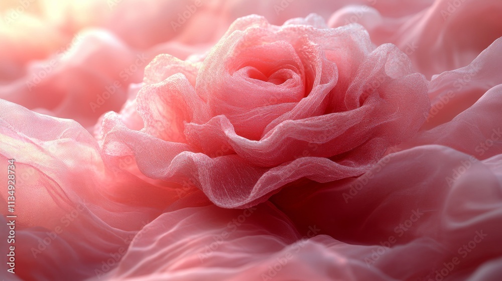 Delicate coral fabric rose, perfect for backgrounds, greeting cards, scrap booking, textiles, fashion design, and feminine themed designs Delicate coral fabric rose, perfect for backgrounds, greeting cards, scrap booking, textiles, fashion design, and feminine themed designs
