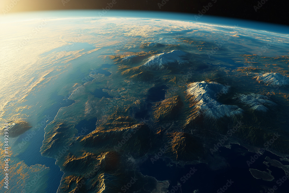 Sunrise On Earth Planet, Europe View Sunrise On Earth Planet, Europe View