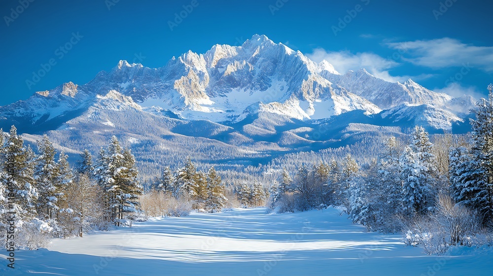 Photography adventure scenic winter landscape in rocky mountains Photography adventure scenic winter landscape in rocky mountains