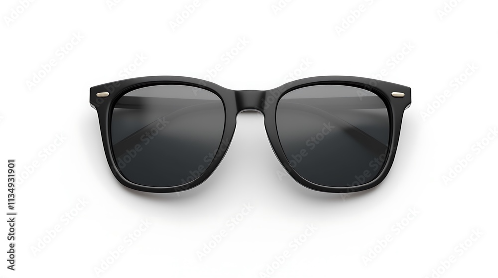 Stylish black sunglasses on a white background, Generative AI Stylish black sunglasses on a white background, Generative AI