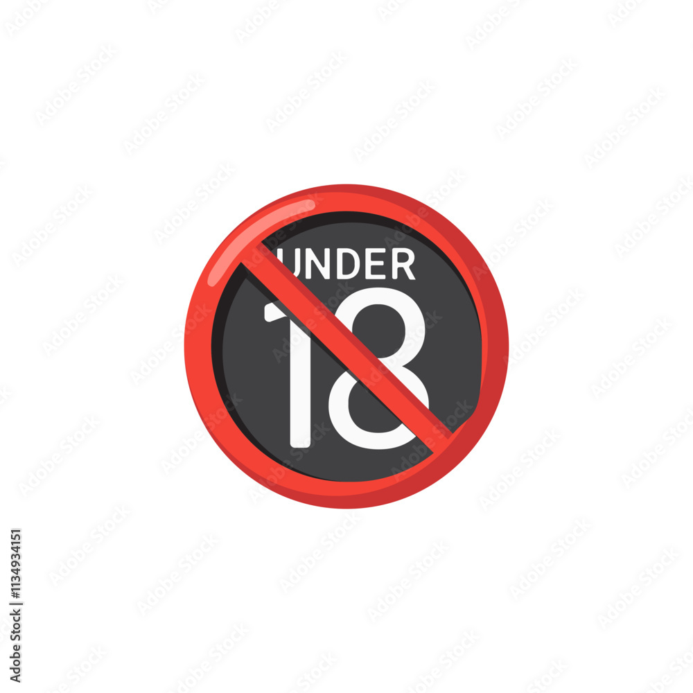 Under 18 Prohibited Icon
Under 18 Prohibited Icon