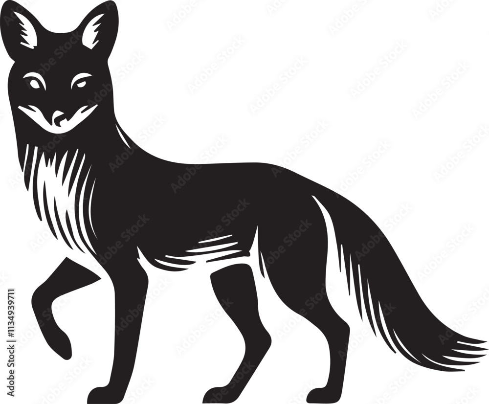 Fox silhouette vector EPS Fox silhouette vector EPS