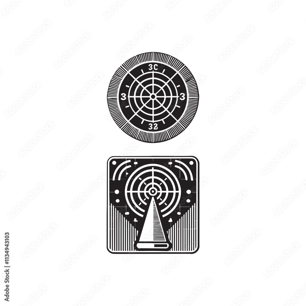 Radar icon vector symbol design illustration Radar icon vector symbol design illustration