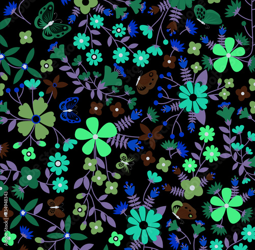 Textile and digital seamless pattern photo