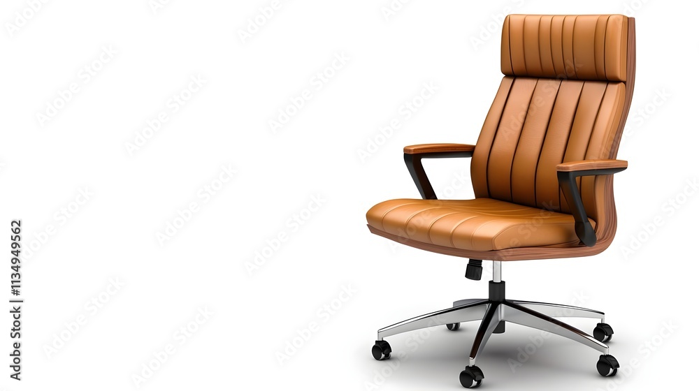 Elegant Brown Office Chair with Modern Design and Comfortable Upholstery, Perfect for Home Office or Professional Workspace Furniture Setting Elegant Brown Office Chair with Modern Design and Comfortable Upholstery, Perfect for Home Office or Professional Workspace Furniture Setting