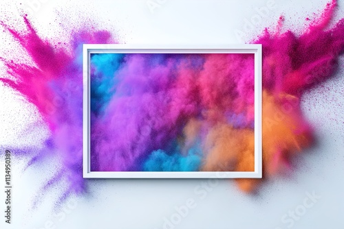 Happy Holi indian hindu festival of colors greeting  background photo