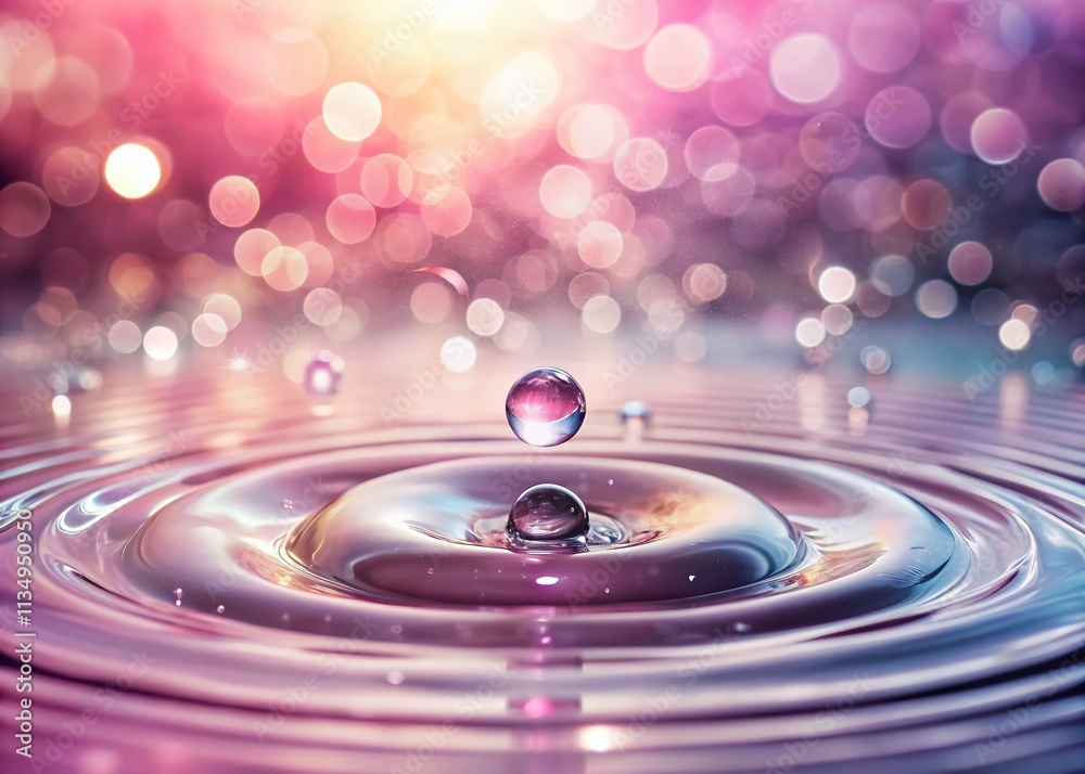 Ethereal Pink Water Bubbles and Ripples Creating a Dreamy Calm Surface with Splash Effects and Shimmering Patterns for Tranquil Background Imagery Ethereal Pink Water Bubbles and Ripples Creating a Dreamy Calm Surface with Splash Effects and Shimmering Patterns for Tranquil Background Imagery