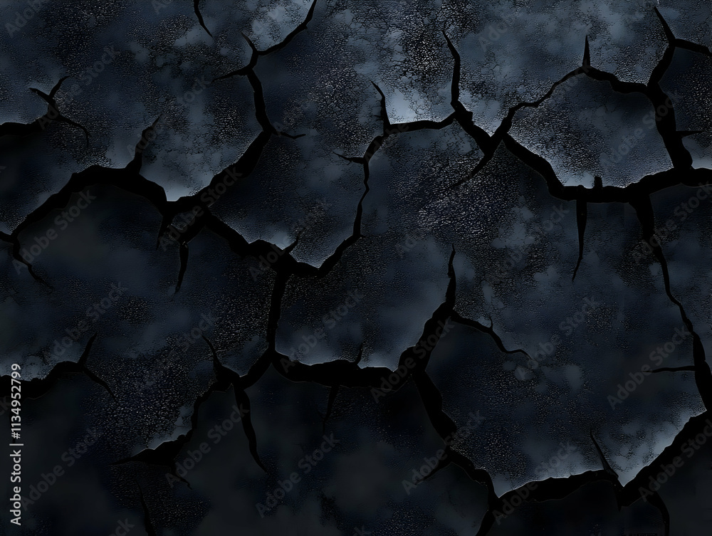 Dark Cracked Surface Abstract Background Illustration Dark Cracked Surface Abstract Background Illustration