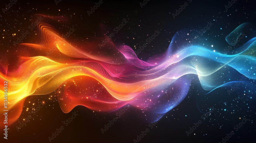 Vibrant swirls of color dance through the cosmos, capturing the essence of artistic expression and creativity at night Vibrant swirls of color dance through the cosmos, capturing the essence of artistic expression and creativity at night