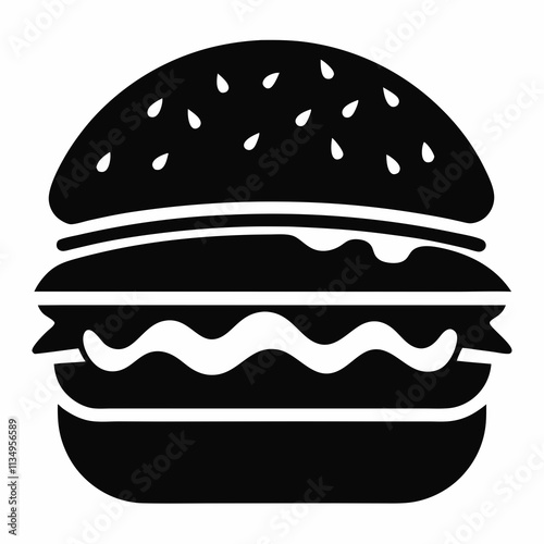 hamburger isolated on white