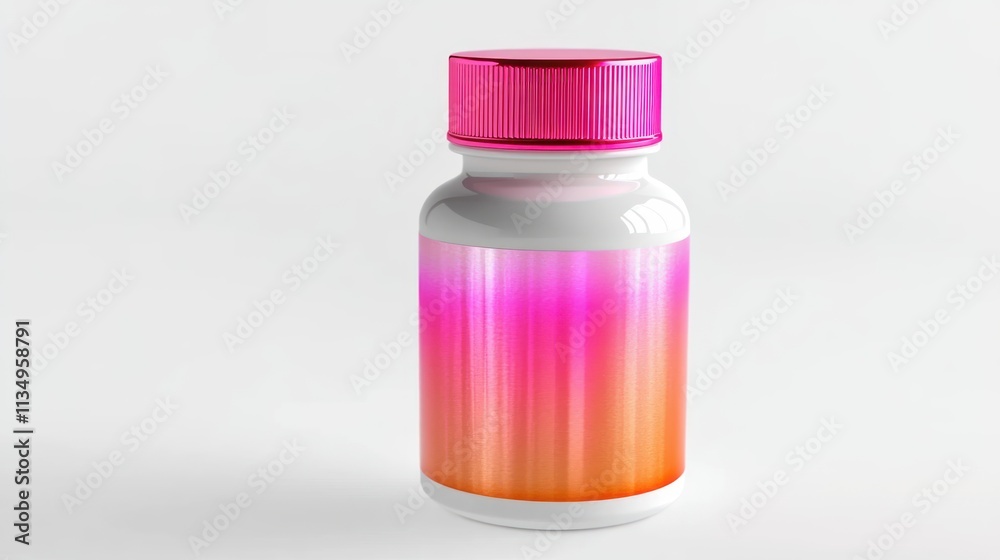 A colorful bottle with a pink cap features vibrant swirls that spark curiosity A colorful bottle with a pink cap features vibrant swirls that spark curiosity