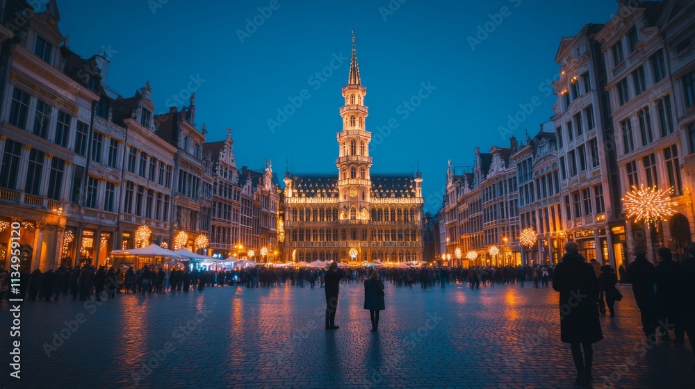 custom made wallpaper toronto digitalGrand Belgian Square at Night