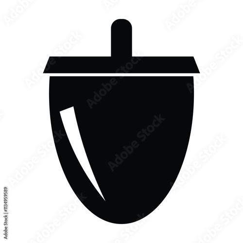 Nut icon, vector logo design. Contains nut silhouette symbol for food label isolated on white background. Modern and editable nut icon web design. Simple icon vector illustration.