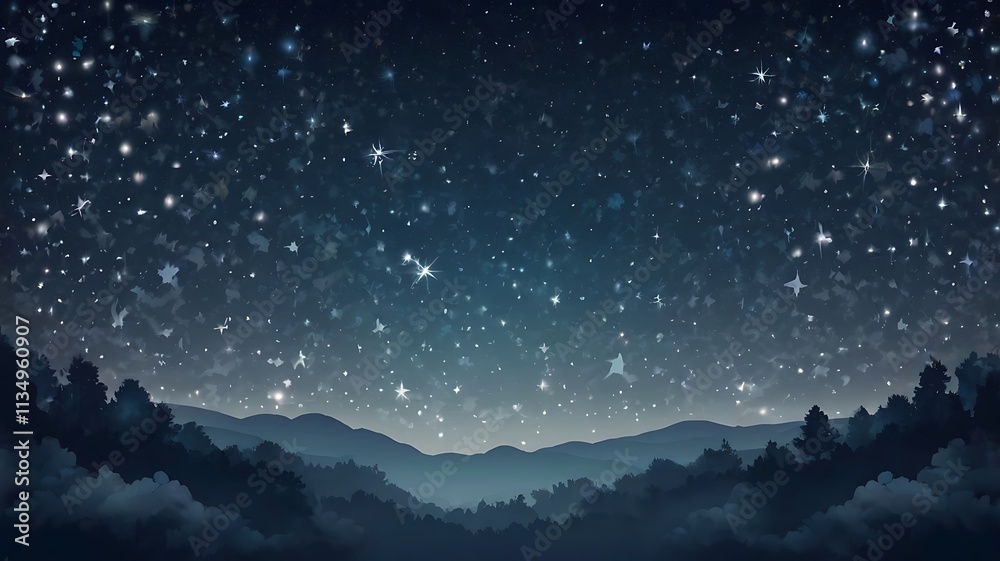 Twinkling Starry Sky Background Twinkling Starry Sky Background