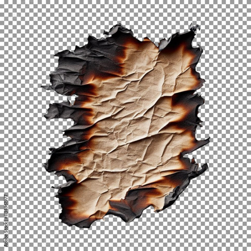 Authentic Burnt Paper Texture for Creative Designs on transparent background, png, psd
