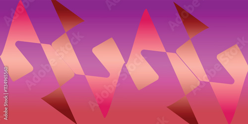 3d rendering of abstract colored patterns against pink background