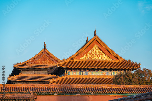 The glorious glazed tile buildings of the Forbidden City in Beijing