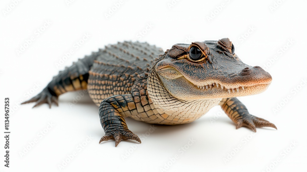 Juvenile Alligator Portrait Wild Young Reptile Closeup Juvenile Alligator Portrait Wild Young Reptile Closeup
