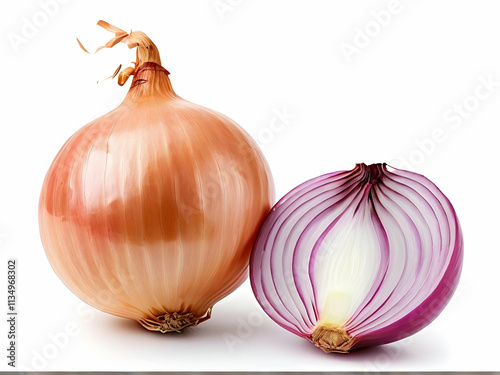 red onion isolated on white
