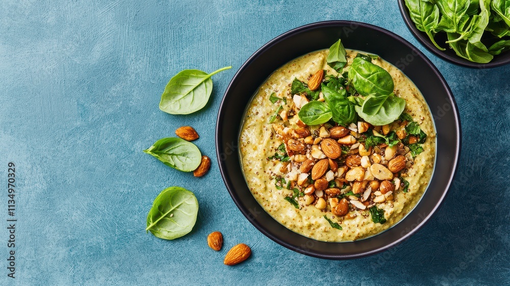 Creamy Avocado Soup with Toasted Nuts and Basil Creamy Avocado Soup with Toasted Nuts and Basil