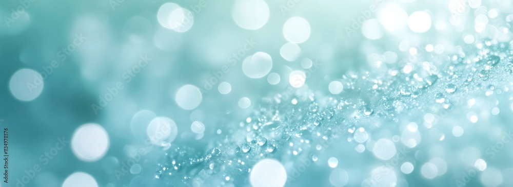 Abstract teal bokeh background with water drops. Abstract teal bokeh background with water drops.