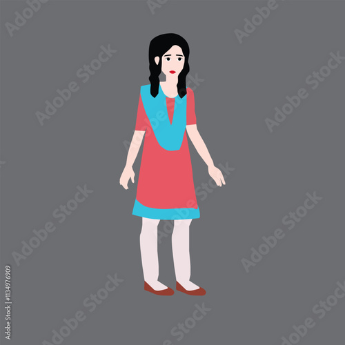 Girl Cartoon Illustration Design