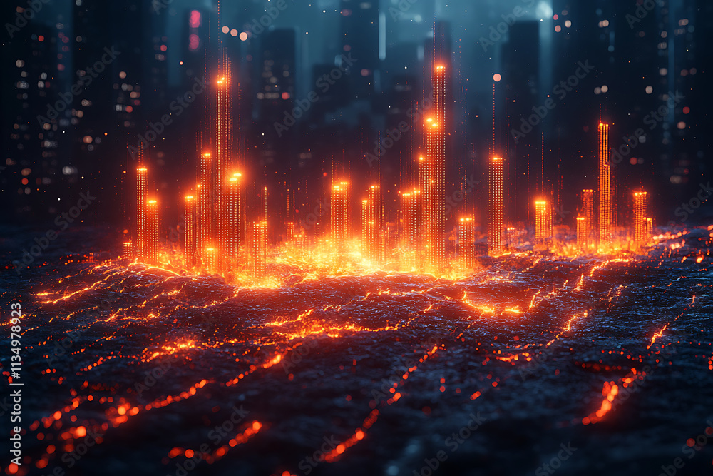 A illustration depicting the collapse of stock market values, with falling stock charts, crashing numbers, and a sense of economic turmoil, symbolizing a financial crisis
A illustration depicting the collapse of stock market values, with falling stock charts, crashing numbers, and a sense of economic turmoil, symbolizing a financial crisis