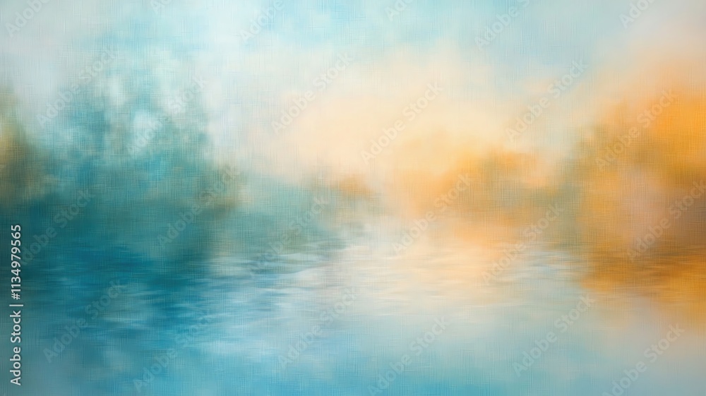Fototapeta premium background, comforting soothing, abstract Abstract water reflection, dreamy landscape.
