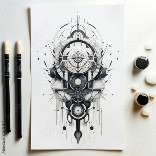 Geometry Tattoo idea sketch