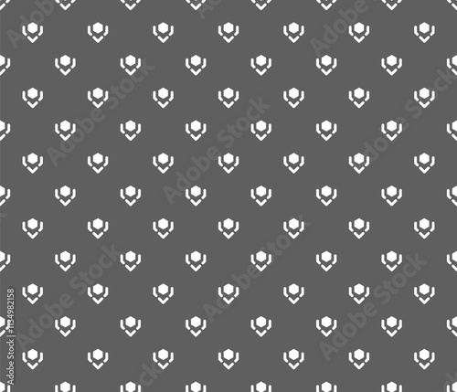 Abstract geometric floral seamless pattern. Modern stylish texture repeating. Vector background.