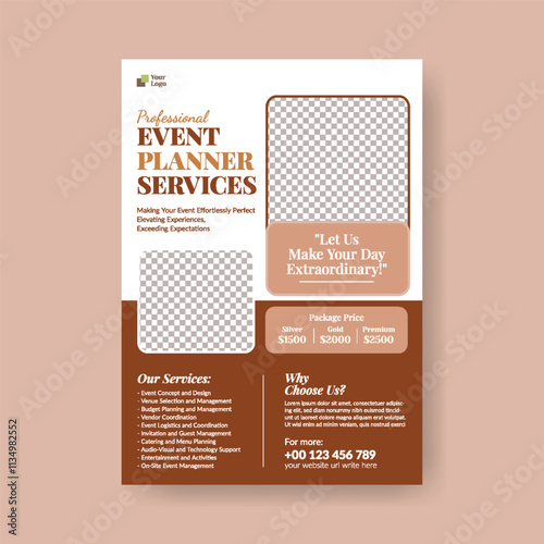 Wedding planner editable print flyer or poster  template, Event planner, wedding anniversary, marriage ceremony celebration, wedding photography luxury flyer or poster, leaflet, brochure cover design