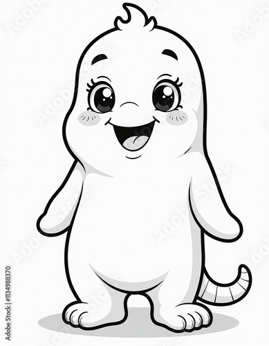 Adorable Cartoon Ghost Character Design photo