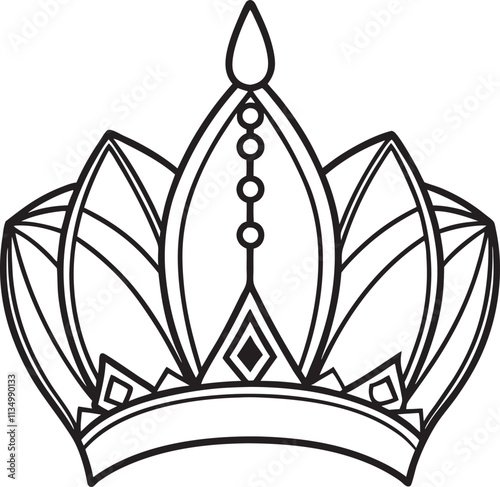 crown icon line art
