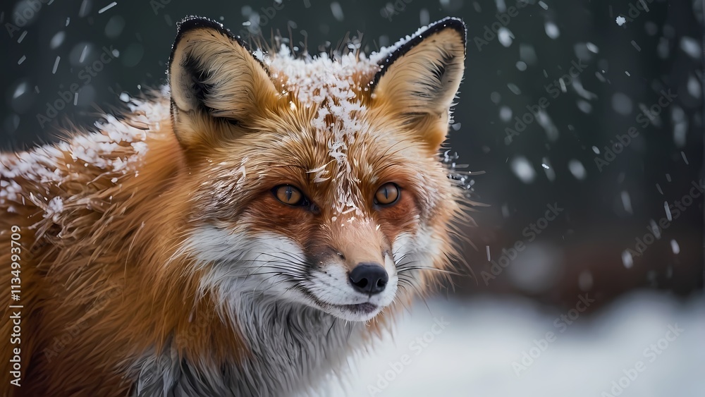 Fototapeta premium Red Fox in Winter Wonderland