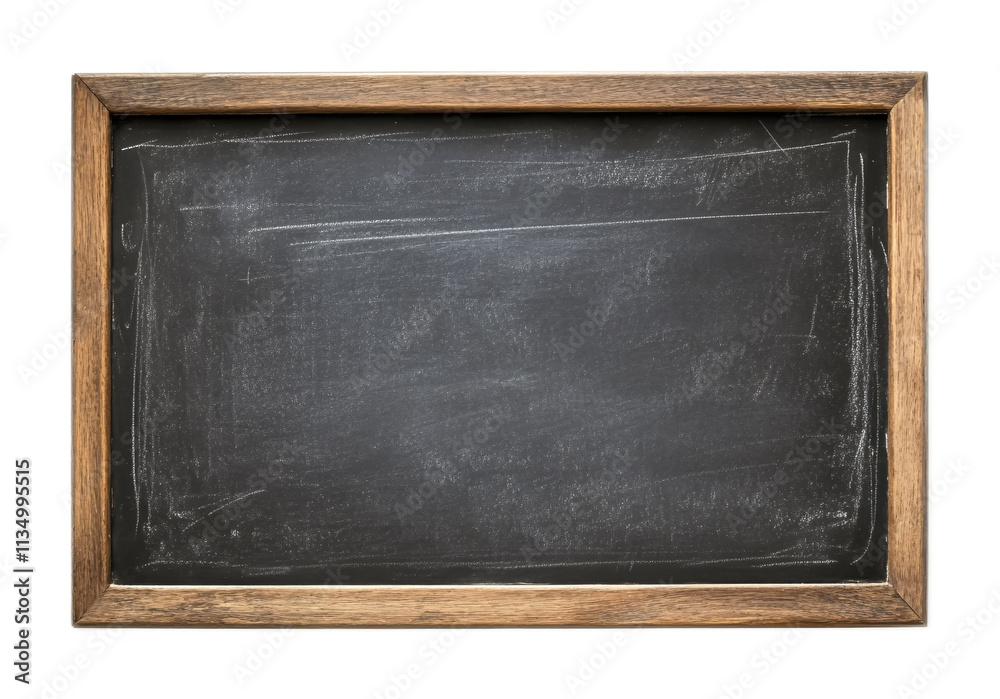 Classic Chalkboard for Teaching & Display - Isolated on White Background