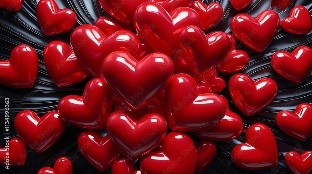 Red heart background Red heart background