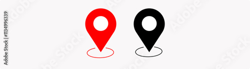 Free Download Location icon symbol, Pin symbol Indicates the location of the GPS map.  vector illustration. - GFXLoad
