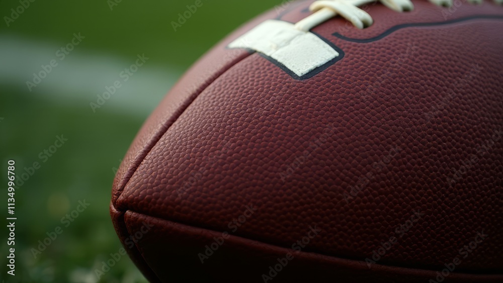 Closeup of American Football Texture Closeup of American Football Texture