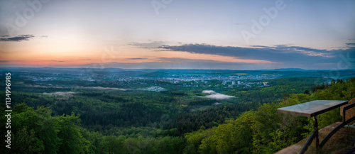 Panorama od Kaiserslutern include Fritz-Walter-Stadium