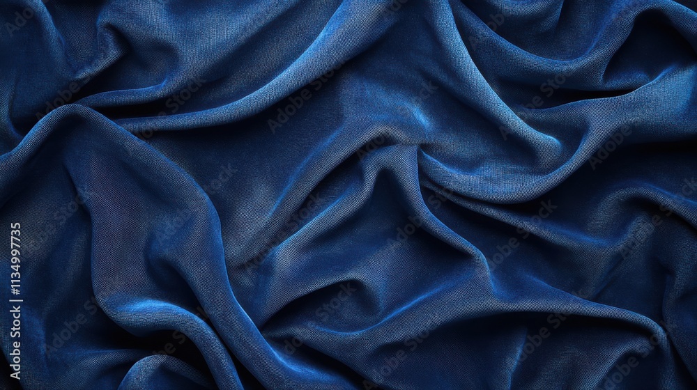 Fototapeta premium Deep Blue Fabric Texture