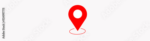 Location icon symbol, Pin symbol Indicates the location of the GPS map.  vector illustration.