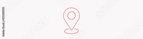 Location icon symbol, Pin symbol Indicates the location of the GPS map.  vector illustration.