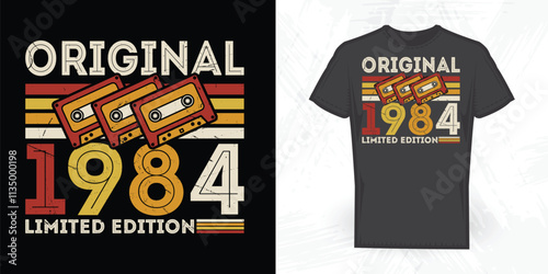 Funny Old School Hip Hop Vintage Cassette Music Mixtape T-shirt Design