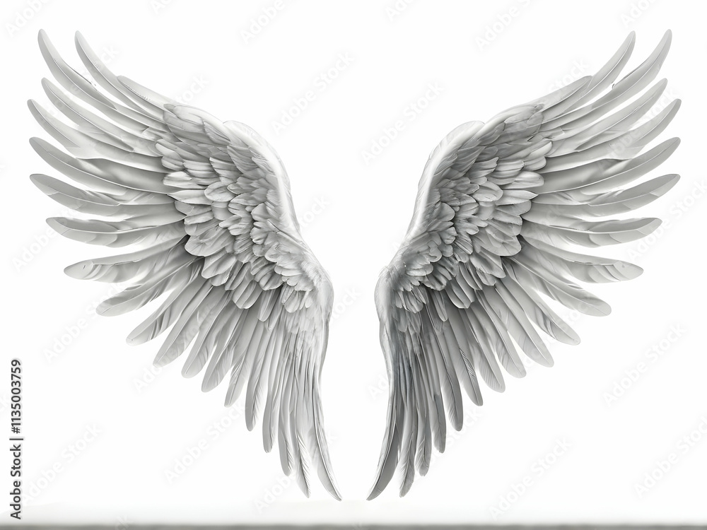 Obraz premium angel wings isolated on white