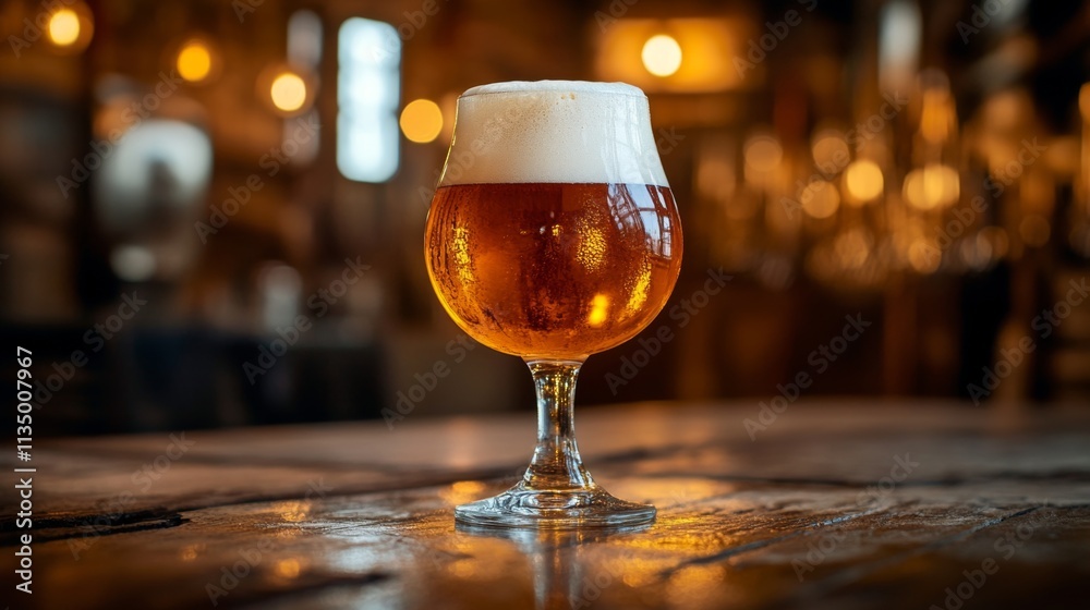 Golden Brew in a Pub Glass Golden Brew in a Pub Glass