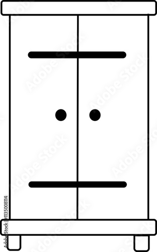 Furniture Line Icons. Editable Stroke. . Contains such icons as Furniture, Lamp, Desk,    Armchair,   Oven, Chair, cupboard